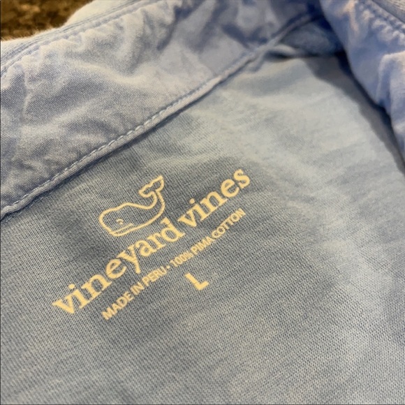 Vineyard Vine Blue Collar Shirt Size Large - Picture 3 of 4
